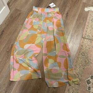 Beach riot Margaret Pant in Waikiki Wave - Beach Riot Cover Up Colorful Pant